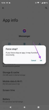 Stoppen der Messenger-App auf Android erzwingen