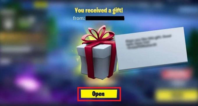คุณได้รับของขวัญ! - เปิด