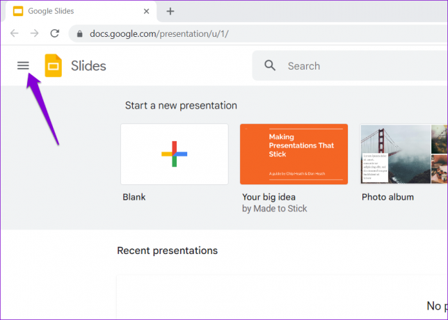 Google Презентации в Chrome