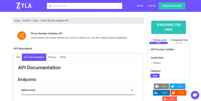 Веб-сайт Phone Number Validator API. 31 найкраща альтернатива Numverify