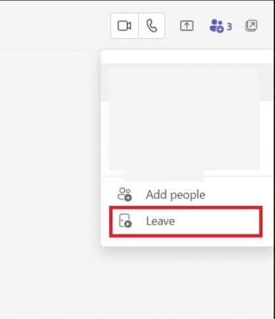 Pasirinkite Išeiti | Ar galite palikti grupės pokalbį komandose niekam nežinant?