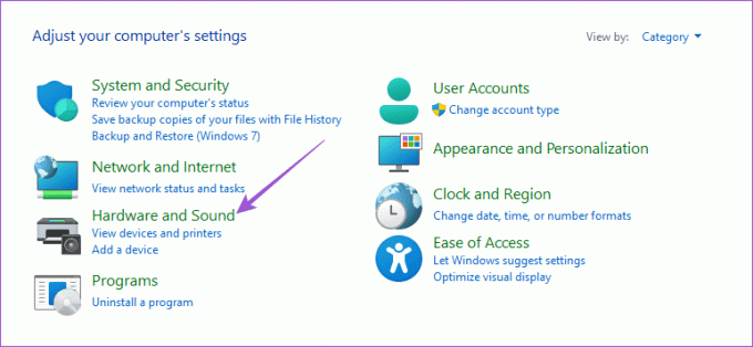 painel de controle de hardware e som windows 11