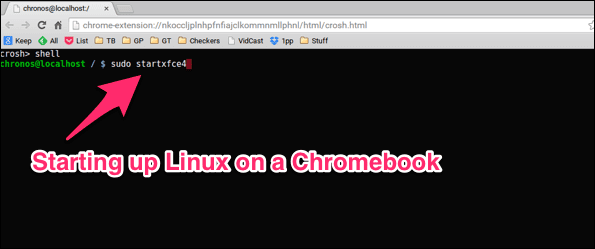 Εκκινήστε το Linux σε Chromebook