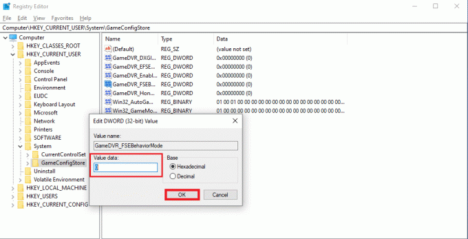 haga doble clic en la opción GameDVR FSEBehaviorMode. Cambie los datos del valor a 0 en la ventana emergente y haga clic en Aceptar para guardar los cambios. Cómo arreglar las caídas de Valorant FPS