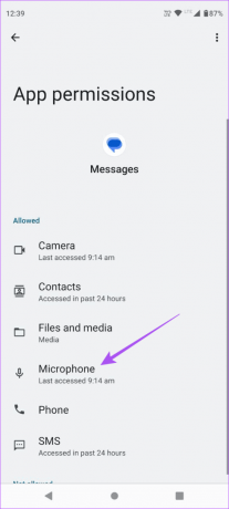 mikrofon izinleri mesajlar uygulaması android