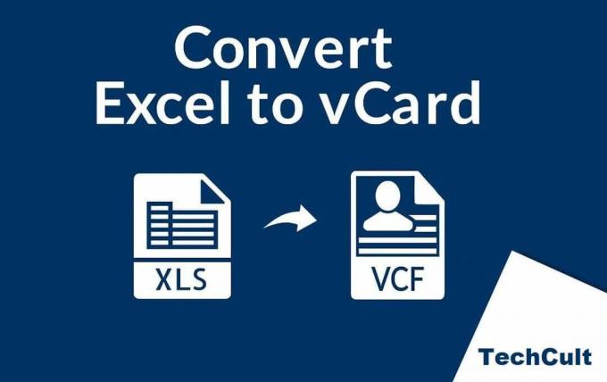 Cum să convertiți fișierul Excel (.xls) în fișier vCard (.vcf).