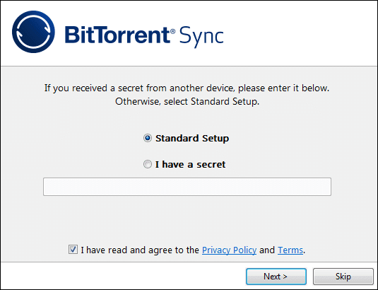 Bittorrent-Synchronisierung installieren