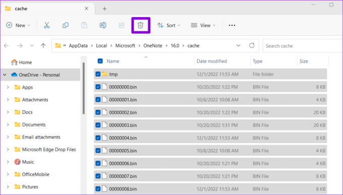 Očistite predmemoriju programa OneNote u sustavu Windows