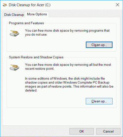Comutați la fila Mai multe opțiuni sub Curățare disc. 12 moduri de a repara CPU-ul Google Chrome și utilizarea memoriei pe computer