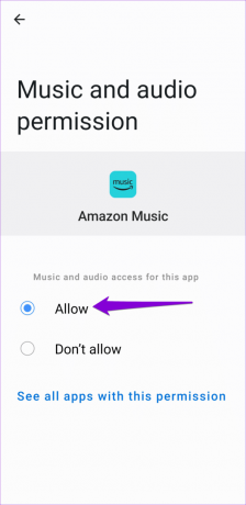 Android에서 Amazon 음악 권한 허용
