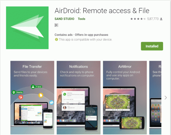 Airdroid | Най-добрите приложения за дистанционно управление на Android телефон от вашия компютър