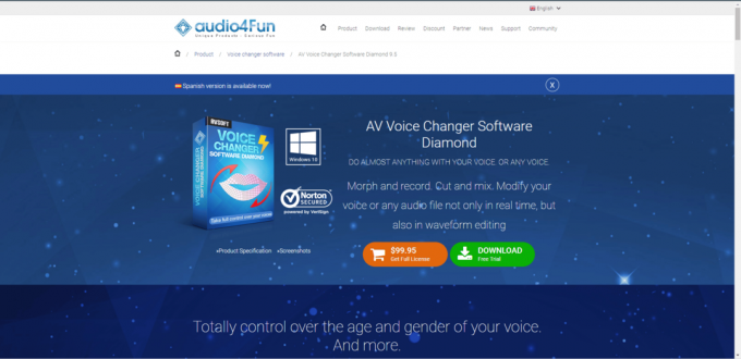 Oficiální stránky AV Voice Changer Software. Nejlepší bezplatný měnič Discord Voice Changer