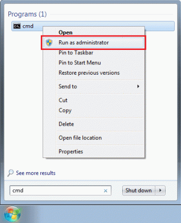 Avaa komentokehote Windows 7:ssä