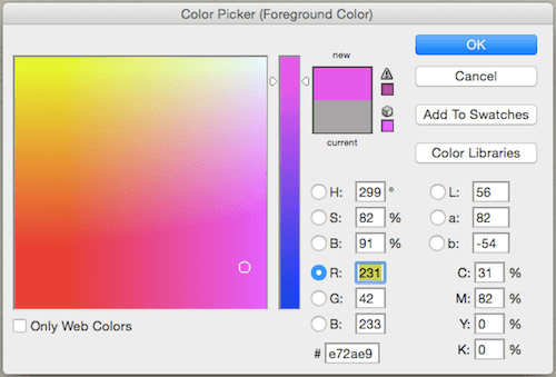 Photoshop 기본 색상 선택
