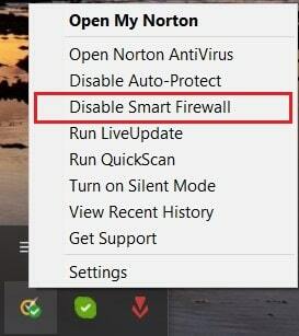 Dezactivează firewallul antivirus | Remediați NET:: ERR_CONNECTION_REFUSED în Chrome