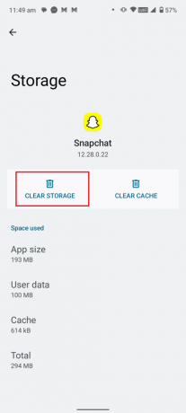 Trykk på Tøm LAGRING. Hvorfor fungerer ikke min Snapchat Flash?