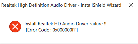 Perbaiki Instal Kesalahan Kegagalan Driver Audio Realtek HD