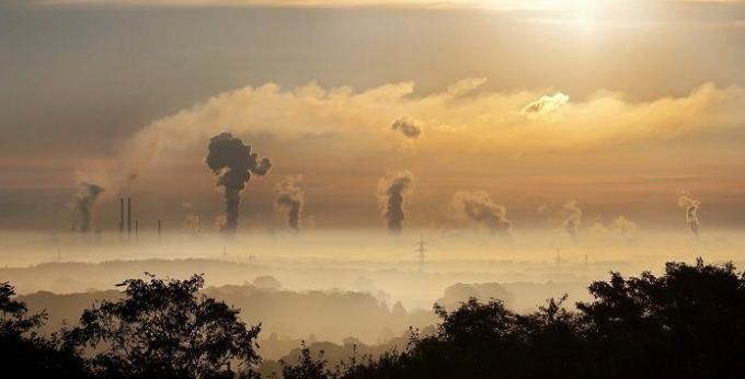 Industria Alba Nuvole Nebbia 39553