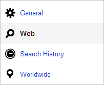Bing Web-innstillinger