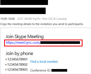 Skype Toplantısına Katıl bağlantısını kopyalayın