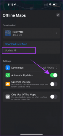 Update offline kaarten in Apple Maps op iPhone