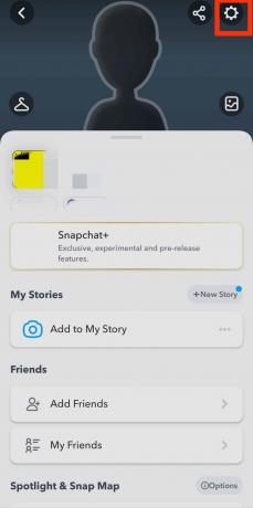 შეეხეთ ამ მექანიზმის ხატულას. | როგორ ამოიღოთ ტელეფონის ნომერი Snapchat-იდან