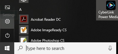 Fare clic sull'icona di Windows quindi fare clic sull'icona Impostazioni