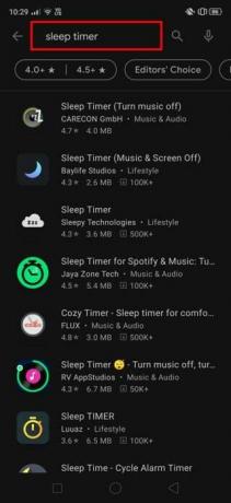 ค้นหา 'Sleep Timer' ใน Play Store | ปิดเพลงบน Android โดยอัตโนมัติ
