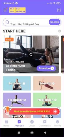 Dagelijkse yoga-app 1