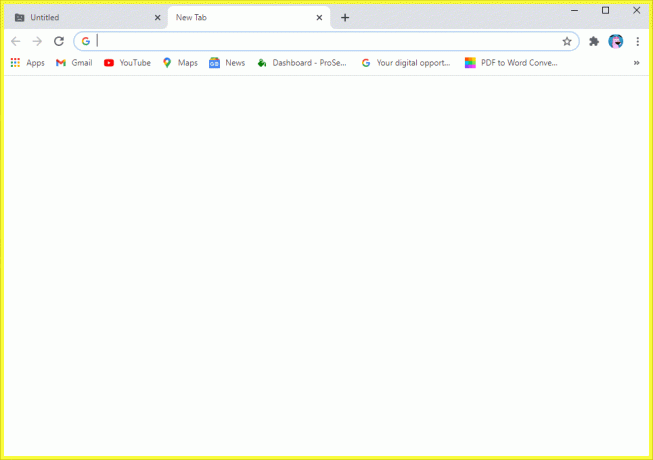 veți vedea un chenar galben în jurul browserului dvs. Chrome. | Cum să faci o captură de ecran pe Netflix