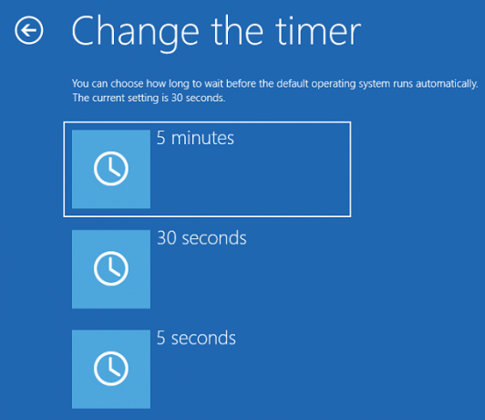 Ändra tid för att visa lista över operativsystem vid start i Windows 10