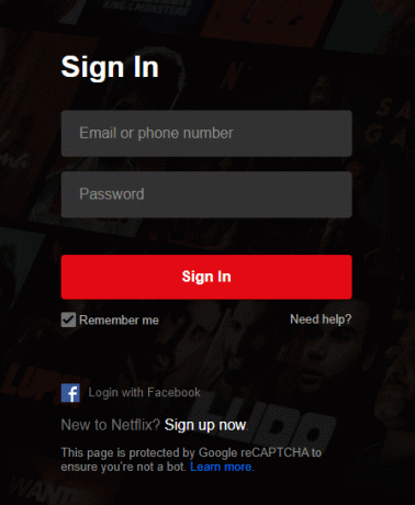 Clique no link anexado aqui e entre em sua conta Netflix usando as credenciais de login.