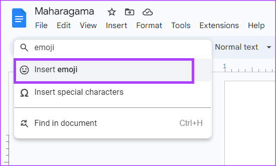 comment insérer des emojis dans Google Docs 3