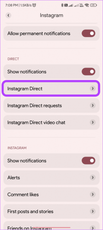 elige instagram directo