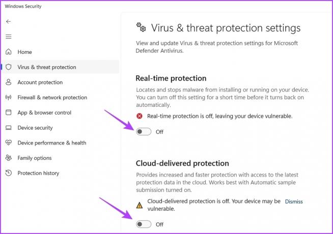 การป้องกันตามเวลาจริงใน Windows Security