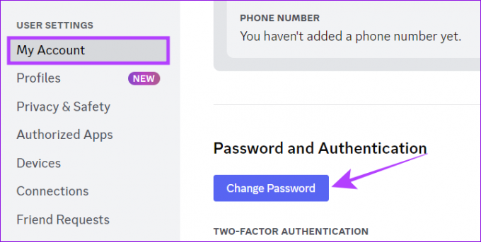 Wählen Sie ein Konto und tippen Sie auf „Passwort ändern“.