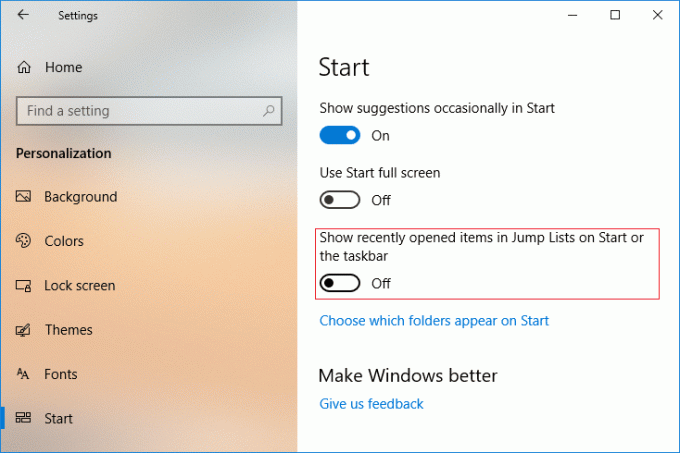 Vypnite nedávne položky a časté miesta v nastaveniach systému Windows 10