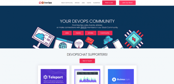 DevOps 웹사이트 홈페이지. 23 개발자를 위한 최고의 Slack 커뮤니티