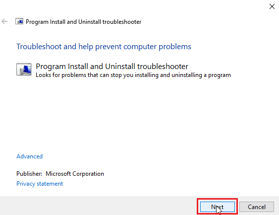 нажмите далее. Исправление ошибки применения преобразований в Windows 10