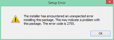 Popravak koda pogreške 2755 Windows Installer