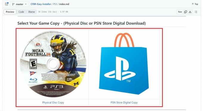 Klicken Sie entweder auf „Physical Disc Copy“ oder „PSN Store Digital Copy“, je nachdem, welche Kopie des Spiels Sie auf PS3 verwenden