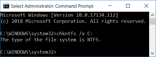 Για να ακυρώσετε ένα προγραμματισμένο Chkdsk κατά την εκκίνηση, πληκτρολογήστε chkntfs x C: