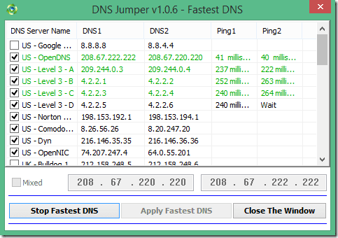 가장 빠른 DNS 적용