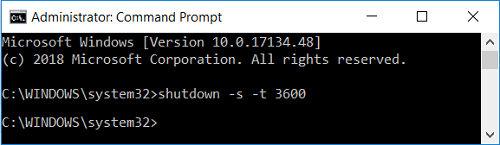 Schemalägg Windows 10 automatisk avstängning med kommandotolken