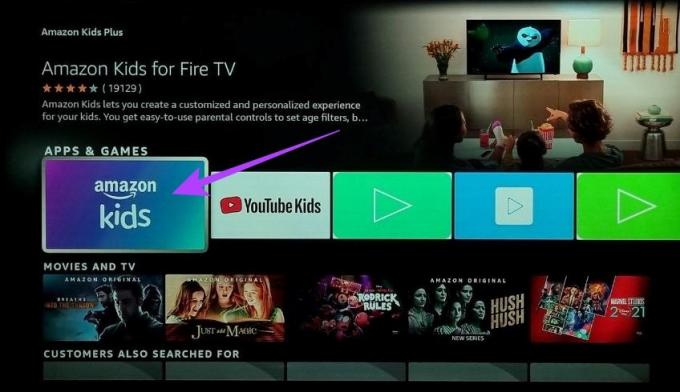 Wählen Sie die Amazon Kids for Fire TV-App aus
