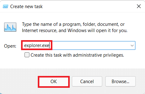 Dialógové okno Vytvoriť novú úlohu. Ako opraviť panel úloh systému Windows 11, ktorý nefunguje