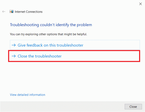 Wenn kein Problem mit dem Windows-Netzwerk vorliegt, klicken Sie auf Problembehandlung schließen. Fix Telegram Web funktioniert nicht