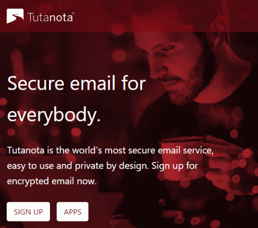Oficiālā Tutanota vietne | Labākie bezmaksas biznesa e-pasta konti
