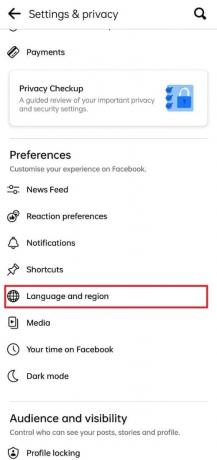 Sprache und Region auswählen 