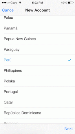 App Store Novo País
